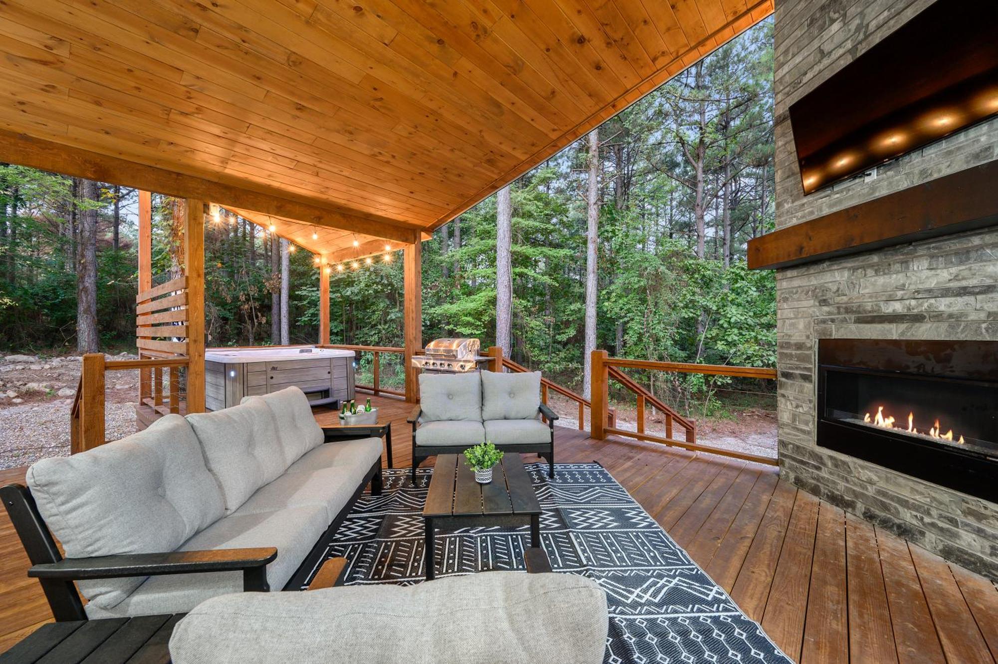 Two Knights Luxury Cabin Broken Bow Bagian luar foto